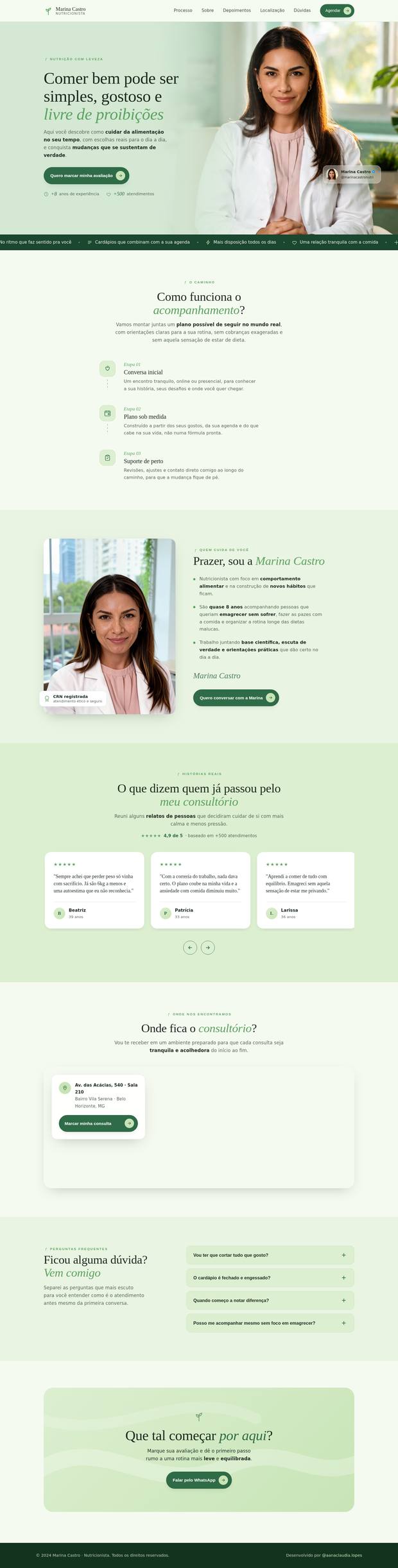 Site para nutricionista